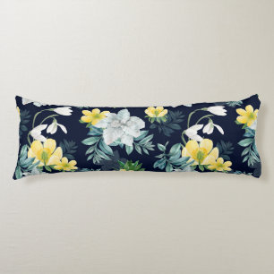 Floral Pattern Body Pillow