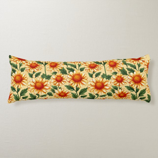 Floral pattern body pillow (Front)