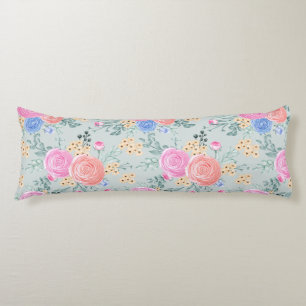 Floral Pattern Body Pillow