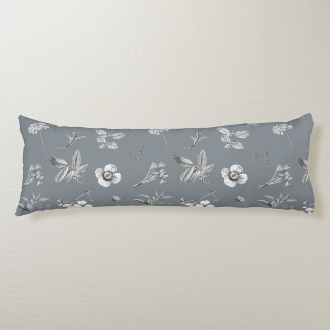 Floral Pattern Body Pillow (Front)