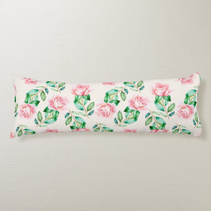 Floral Pattern Body Pillow