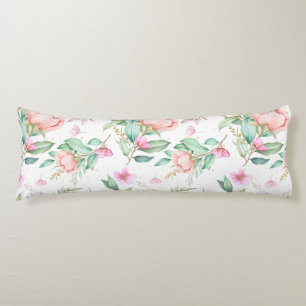 Floral Pattern Body Pillow