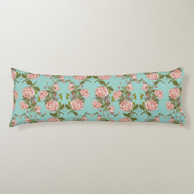 Floral Pattern Body Pillow (Front)