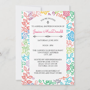 Floral Pattern - Bridal Shower Invitation