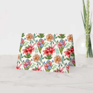 Floral pattern card