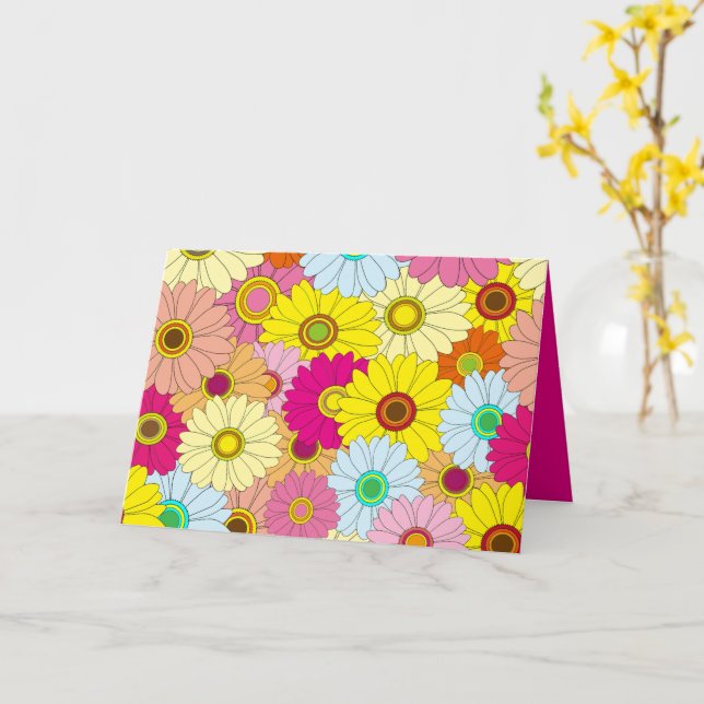 floral pattern card (Yellow Flower)