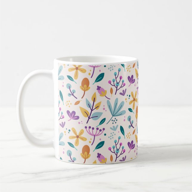 Floral Pattern Coffee Mug (Left)
