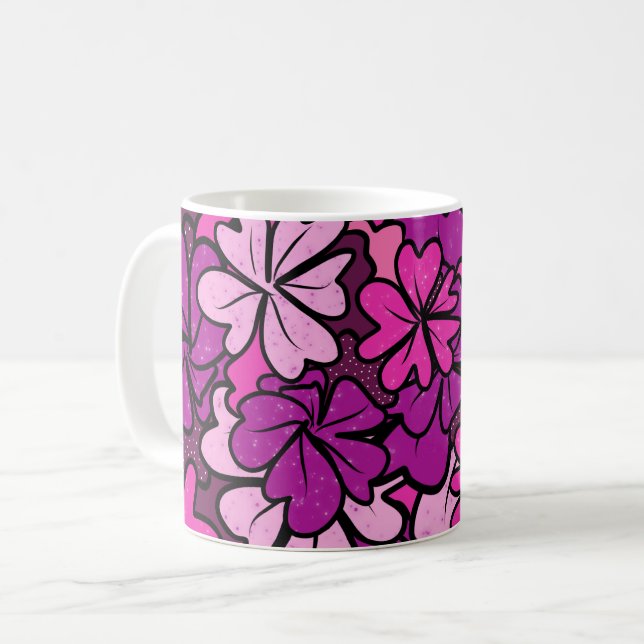 Floral pattern coffee mug (Front Left)