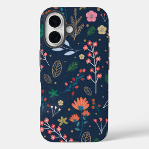 Floral pattern colourful design iPhone 16 case