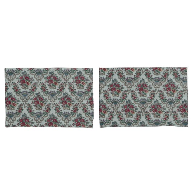 Floral Pattern Colourful Trendy Flowers and Leaves Pillowcase (Front-Set)