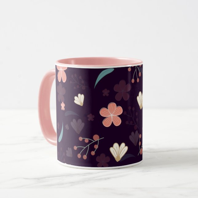 Floral pattern combo mug (Front Left)