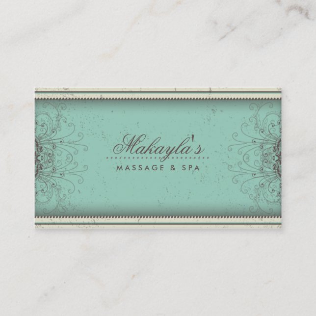 Floral Pattern Damask Elegant Appointment Cards (Front)