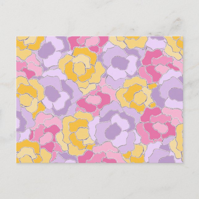 Floral Pattern Design Postcard (Front)