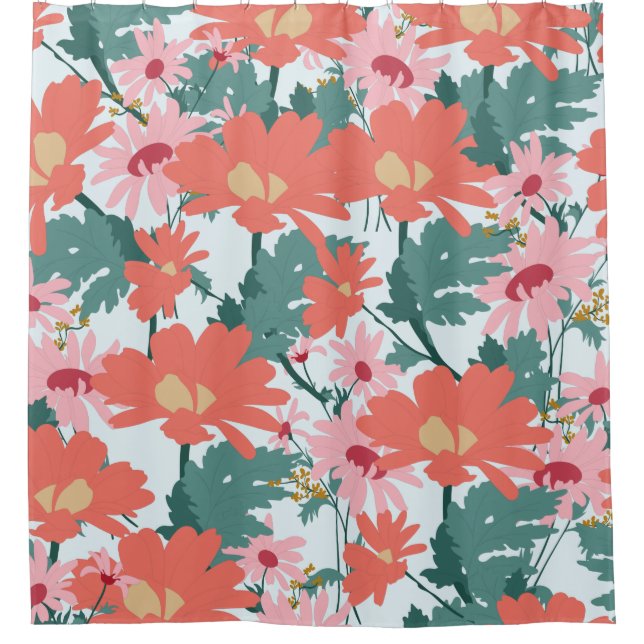 Floral Pattern Drawing Elegant Colourful Flowers (Front)