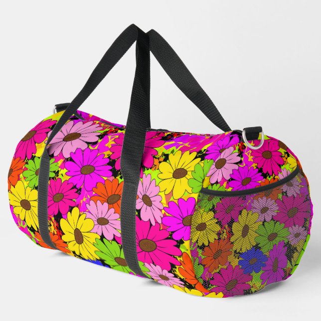 Floral pattern duffle bag (Right Corner)