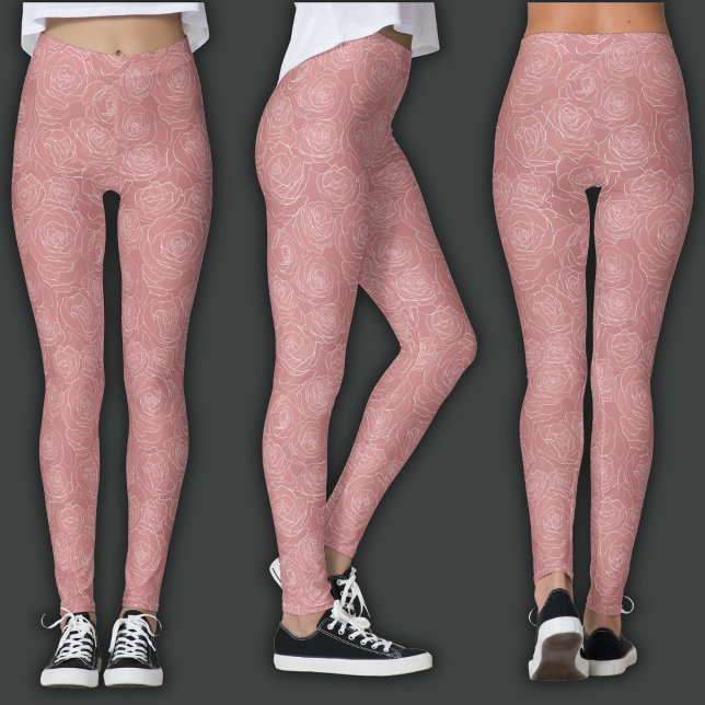 Floral Pattern | Dusty Rose Leggings (Creator Uploaded)