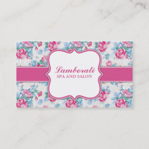 Floral Pattern Elegant Fashion Designer Stylist Business Card