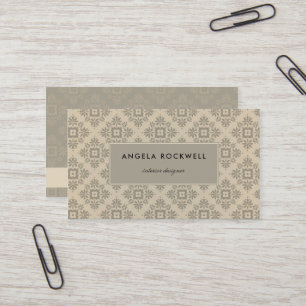 Floral Pattern Elegant Retro Classy Business Card