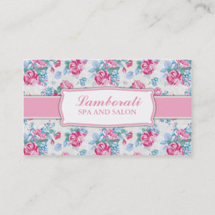 Floral Pattern Fashion Designer Stylist Elegant Business Card