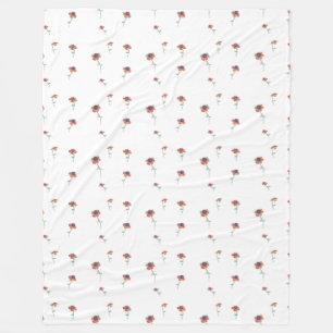 Floral Pattern Fleece Blanket