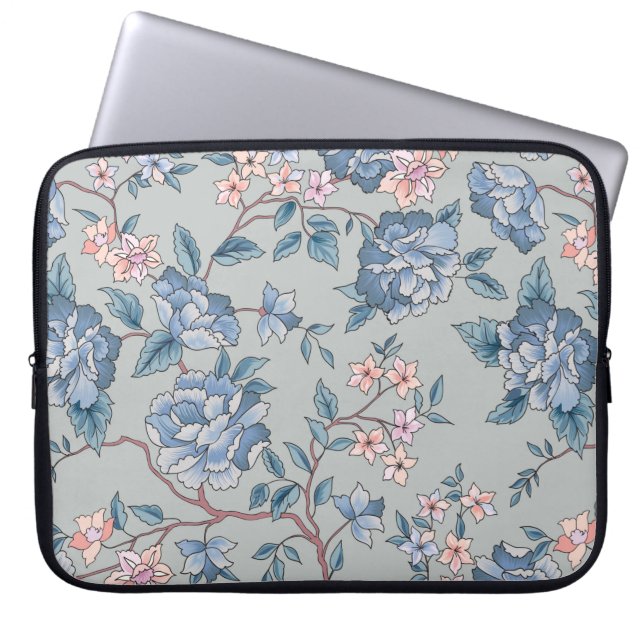 Floral pattern. Flower seamless background. Flouri Laptop Sleeve (Front)