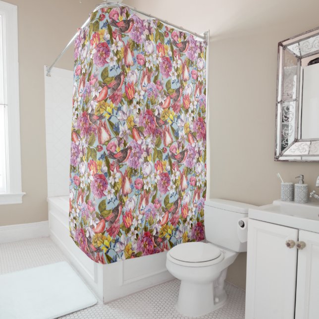 Floral Pattern Foliage Birds Butterflies Peony  (In Situ)