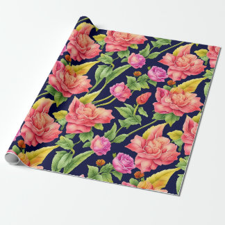 Floral Pattern Ginger Flowers Wrapping Paper
