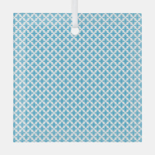 Floral Pattern Glass Ornament