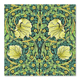 Floral Pattern Golden Tulip Pimpernel and Foliage Wallpaper
