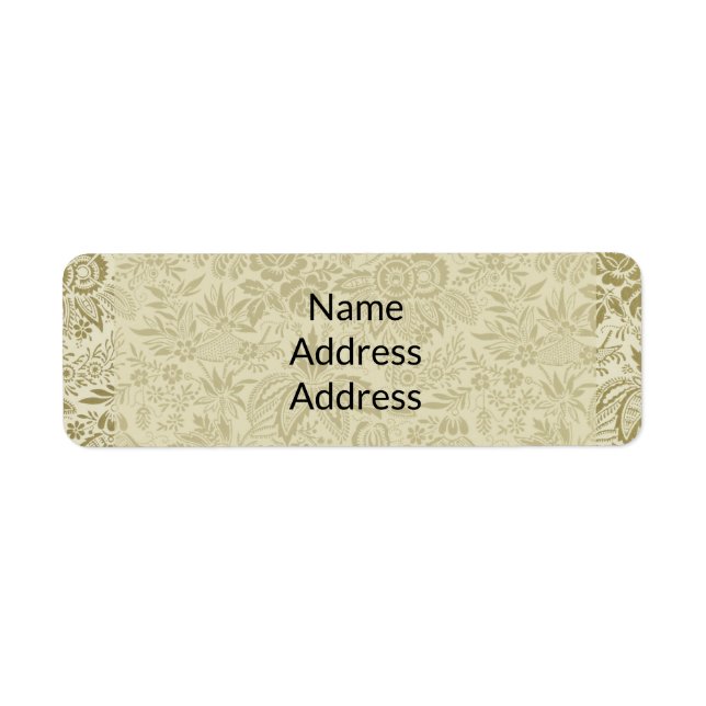 Floral Pattern Green Sage Antique Damask (Front)