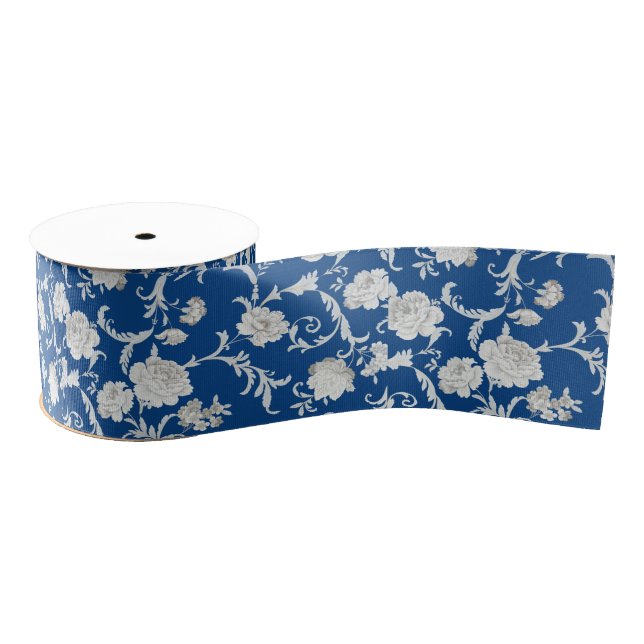 Floral pattern grosgrain ribbon (Spool)