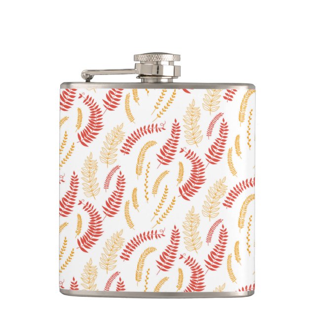 Floral pattern hip flask (Front)