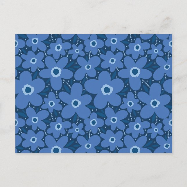 Floral pattern holiday postcard (Front)