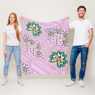Floral Pattern Home Decor Fleece Blanket