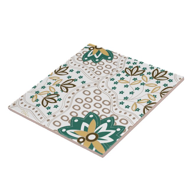 Floral Pattern Home Decor Tile (Side)