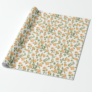 Floral Pattern Honeysuckle Flowers Wrapping Paper