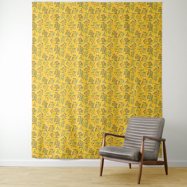 Floral Pattern in  delicate branches and buds Tapestry (In Situ)