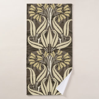 floral pattern in modern style bath towel