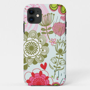 Floral pattern in retro style 2 iPhone 11 case