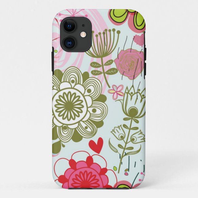 Floral pattern in retro style 2 Case-Mate iPhone case (Back)