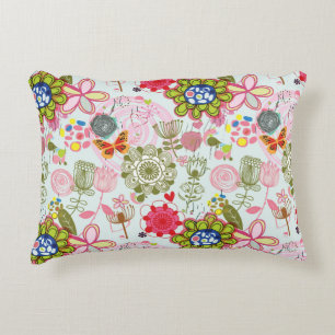 Floral pattern in retro style 2 decorative pillow