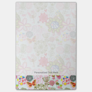Floral pattern in retro style 2 post-it notes