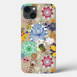 Floral pattern in retro style 3 iPhone 13 case