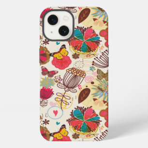 Floral pattern in retro style 4 iPhone 13 case