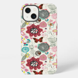 Floral pattern in retro style 5 iPhone 13 case