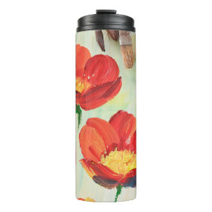 Floral pattern in the form of abstraction. Designe Thermal Tumbler