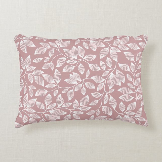 Floral pattern in two colours. accent pillow (Front)