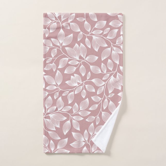 Floral pattern in two colours hand towel (Hand Towel)
