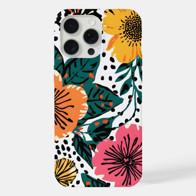 Floral pattern iPhone case (Back)