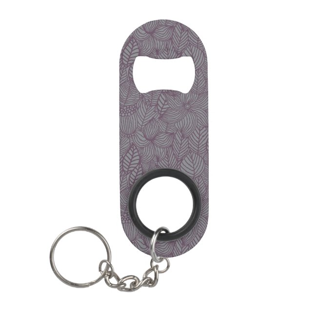 Floral Pattern Keychain Bottle Opener (Front)